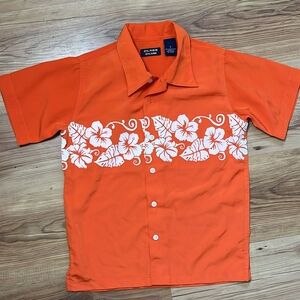 Class Club Orange and White Button Down Shirt